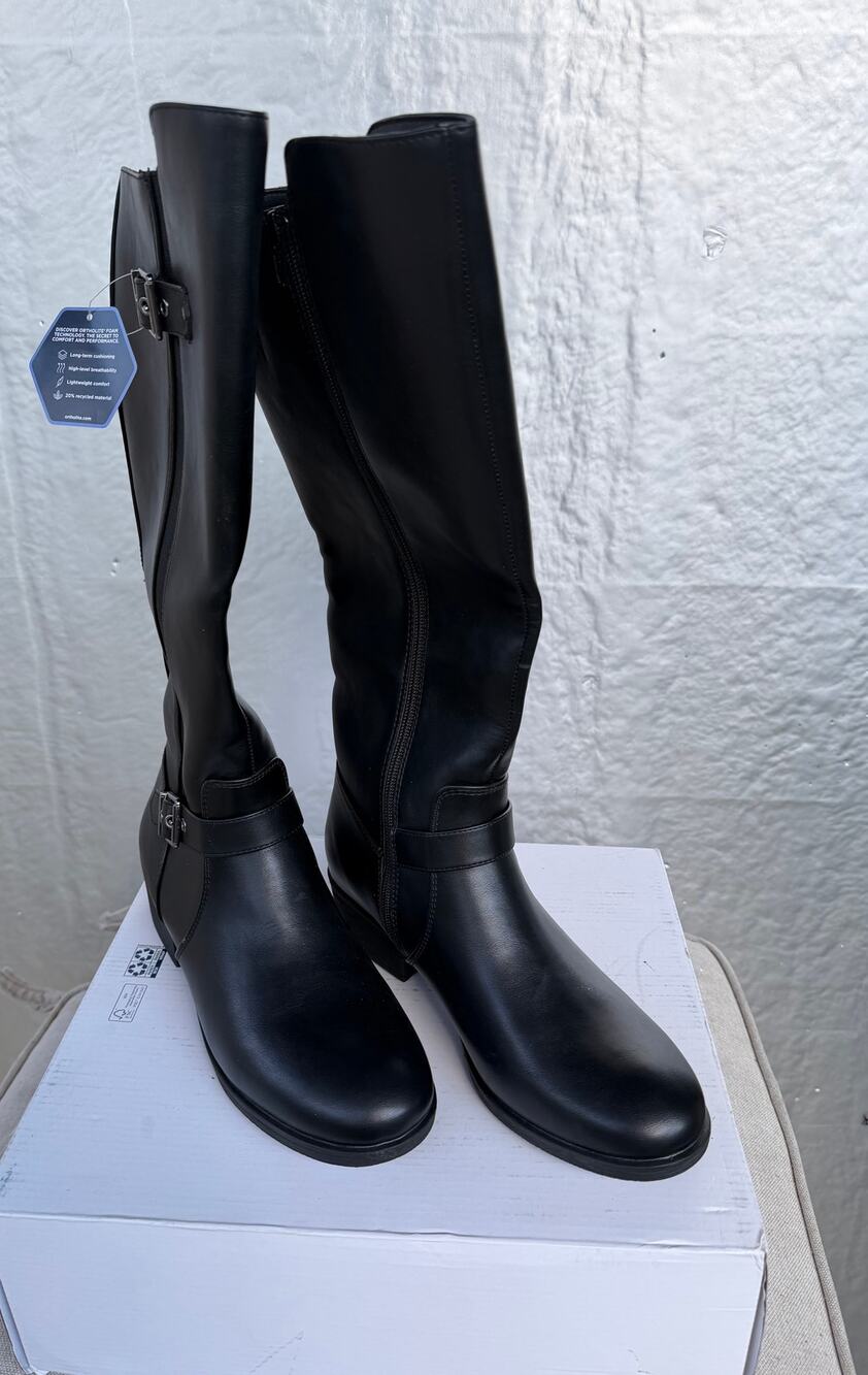 Croft & Barrow Women’s 9.5 Black Knee High Riding Boots New
